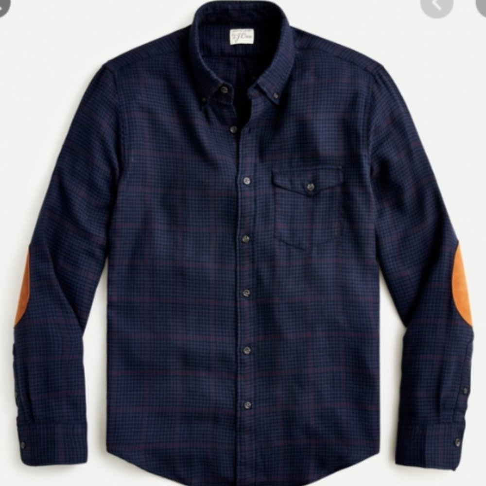 J Crew Slim Cotton Wool Elbow Patch Shirt *NEW/Never worn*